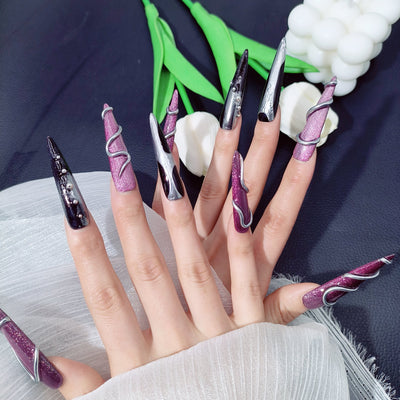 Press-on coffin nail tips OM1146 L
