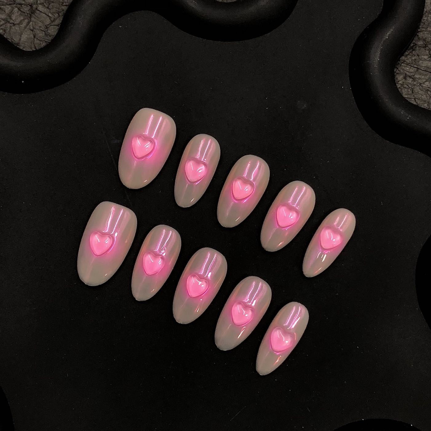 Short press-on nails CR152 L