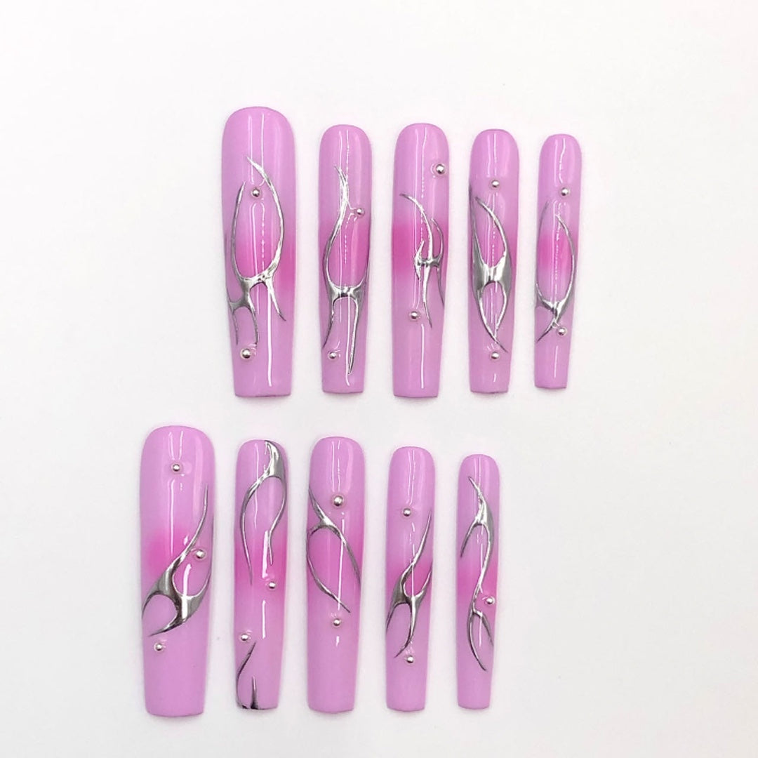 Press-on coffin nail tips CR89 S