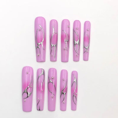 Press-on coffin nail tips CR89 S