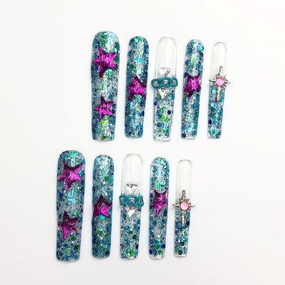 Press-on coffin nail tips salon-grade CR93 M