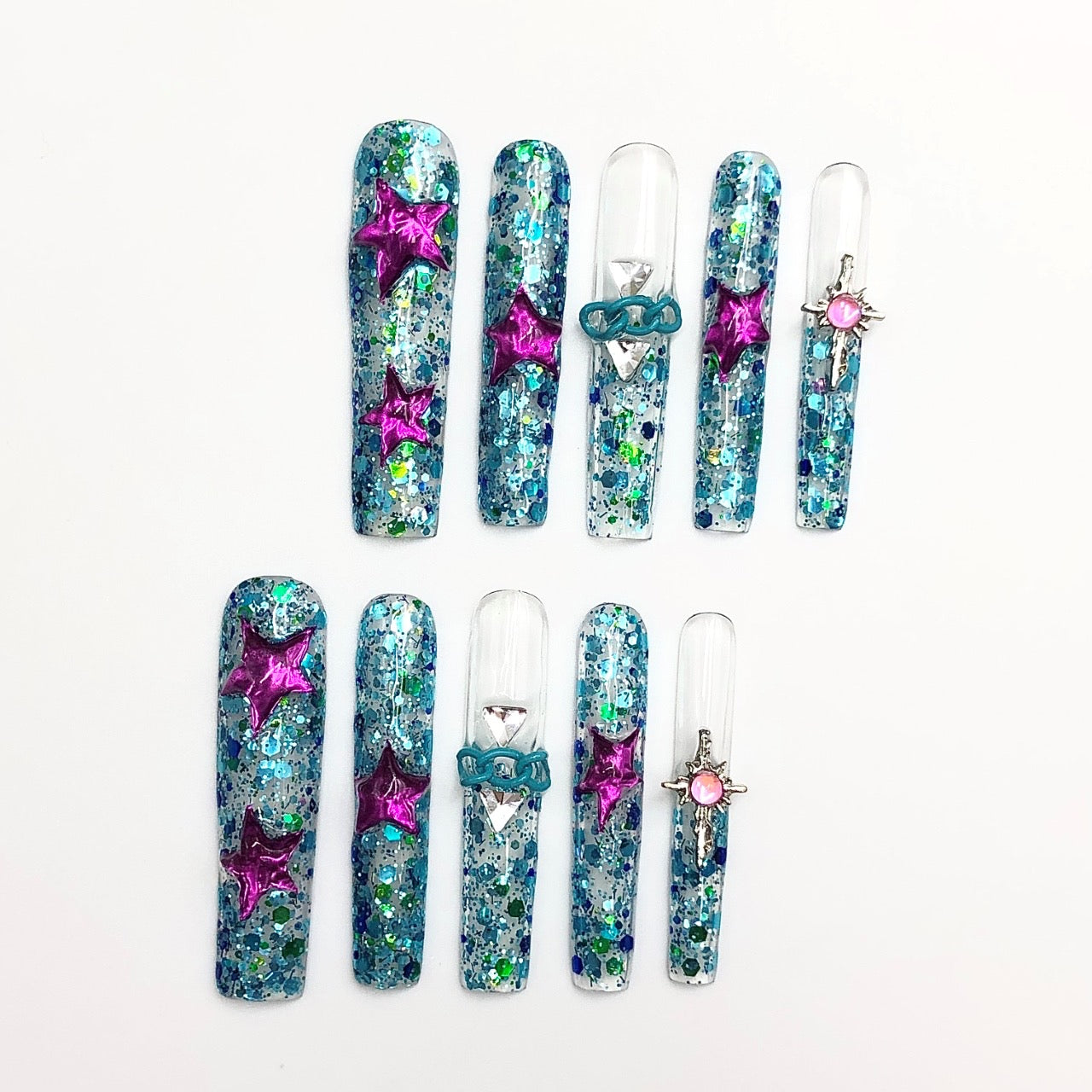 Press-on coffin nail tips salon-grade CR93 S