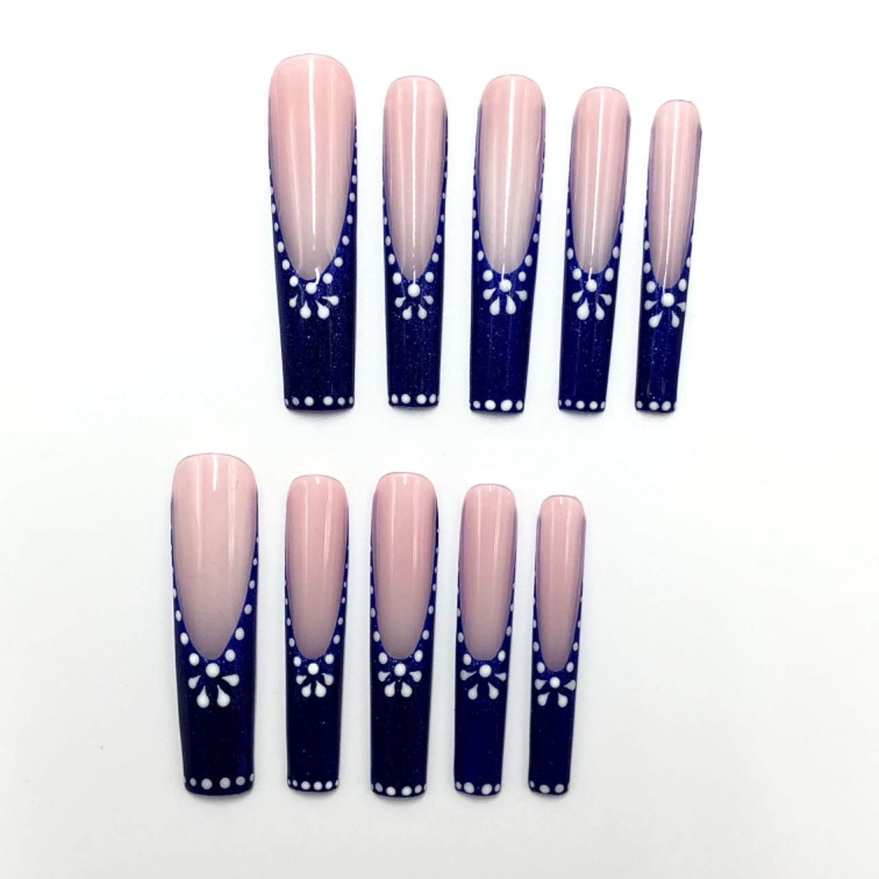 Press-on coffin nail tips salon-grade CR81 L