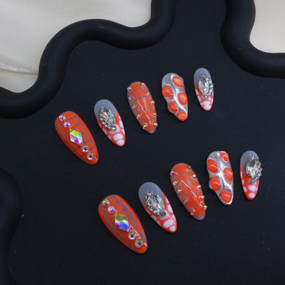 Short press-on nails CR91 L