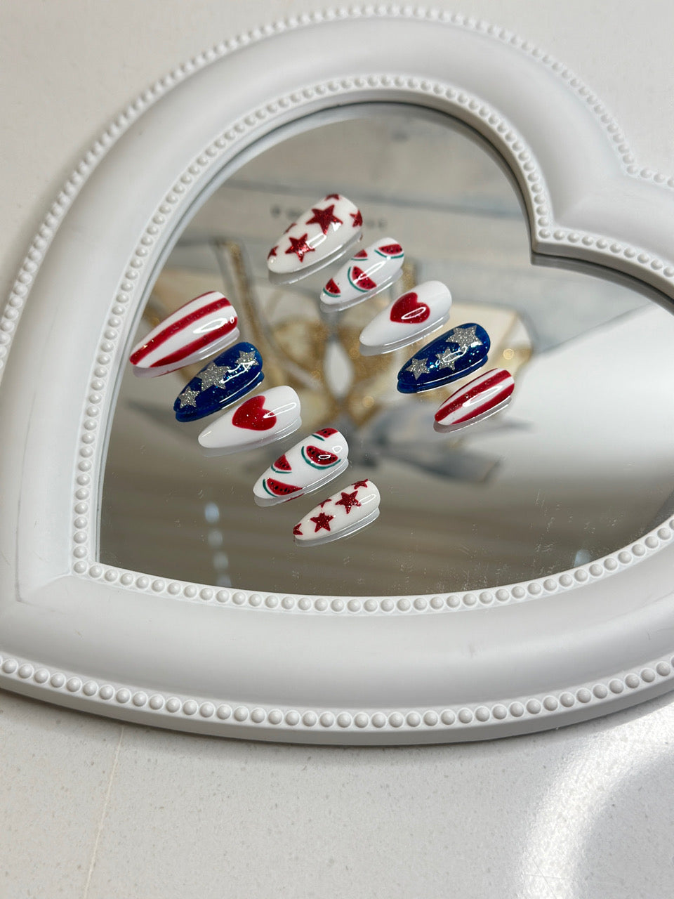 Press-on nails American Independence Day L