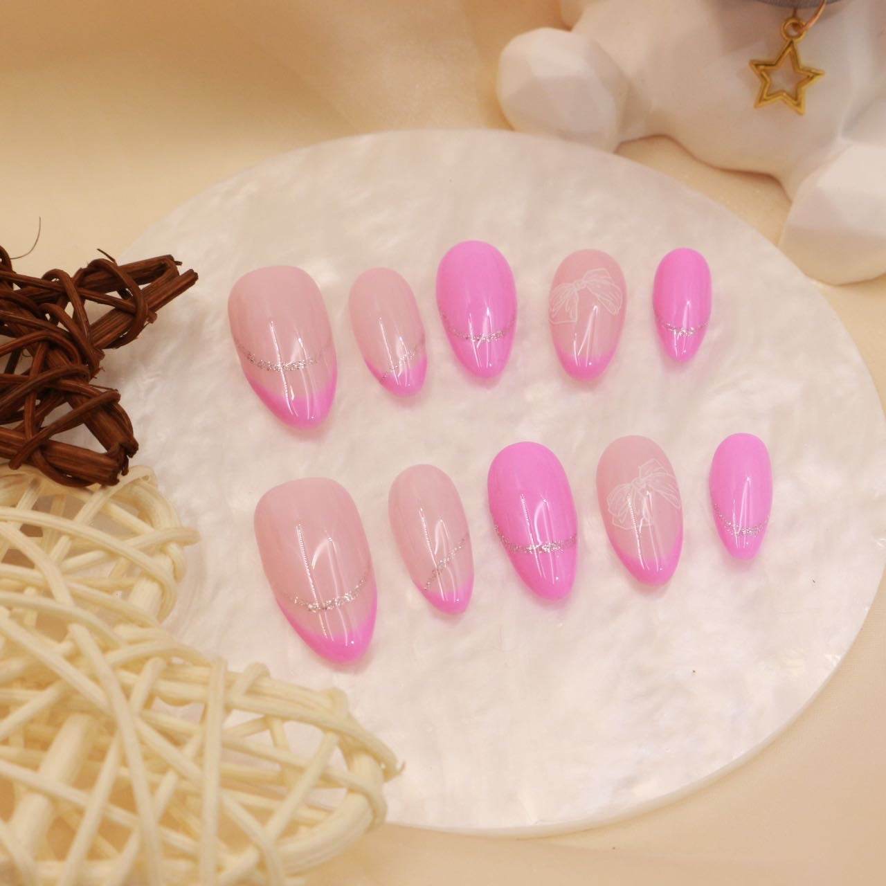 Short press-on nails CR37 S