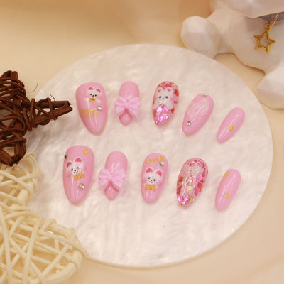 Short press-on nails CR67 M
