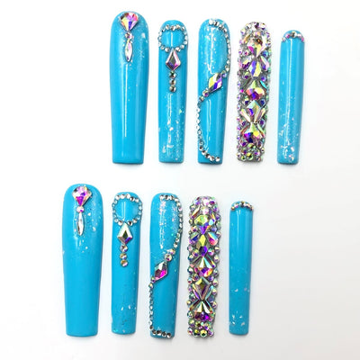 Press-on coffin nail tips salon-grade CR16 S