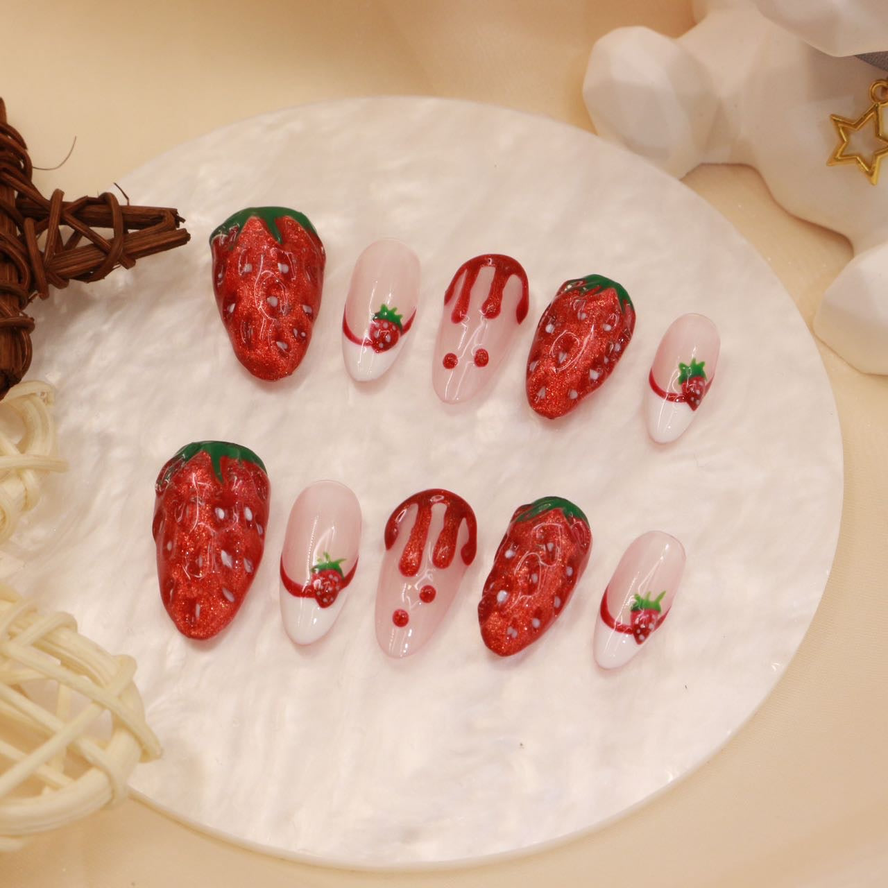 Short press-on nails CR66 S
