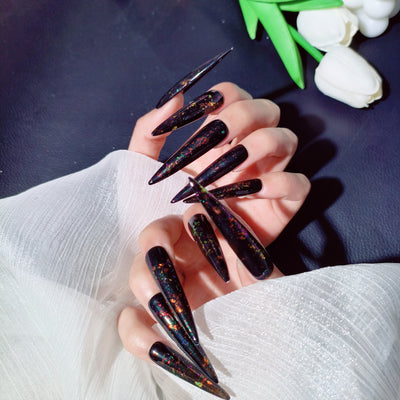 Press-on coffin nail tips OM1141 S