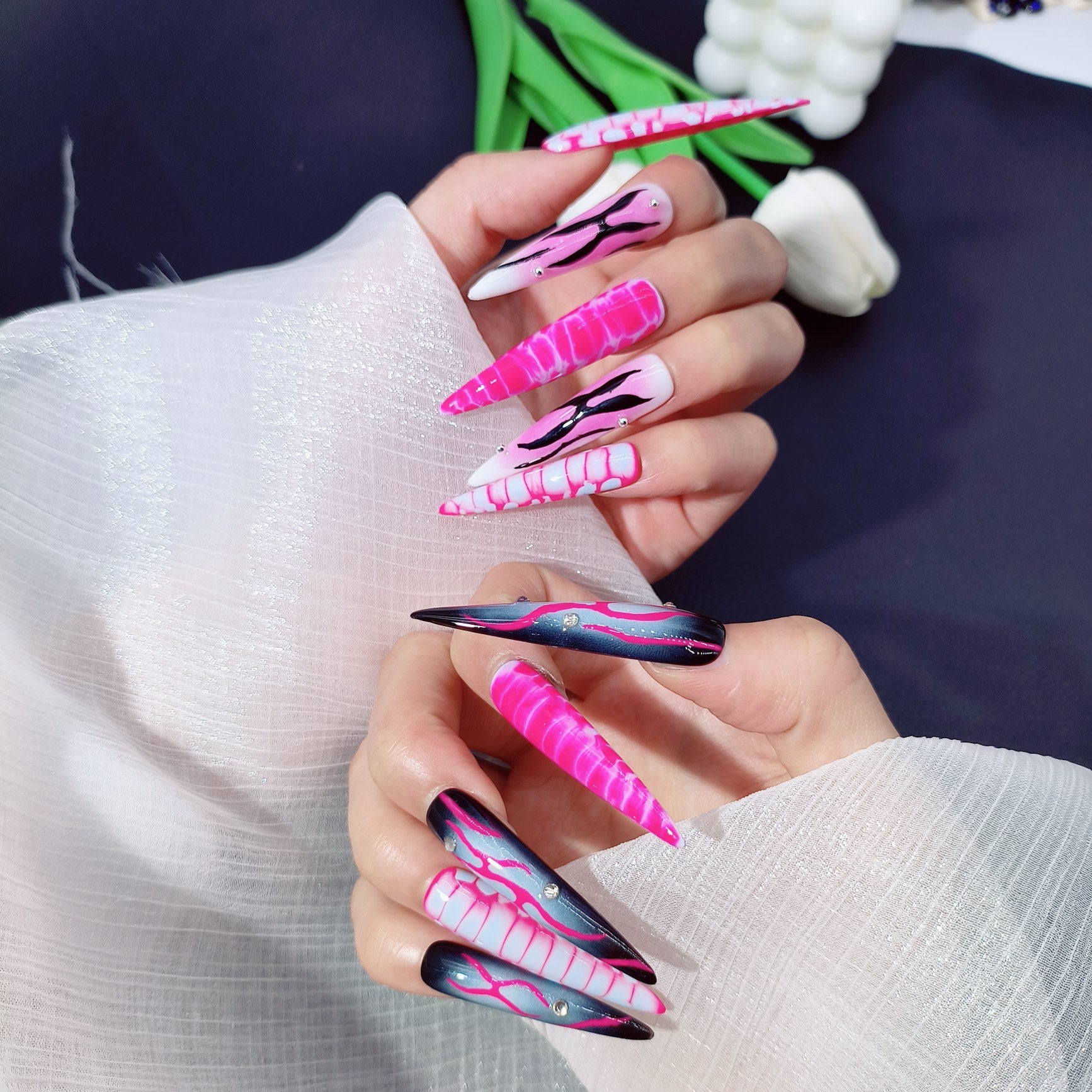 Press-on coffin nail tips OM1107 – gallery 4