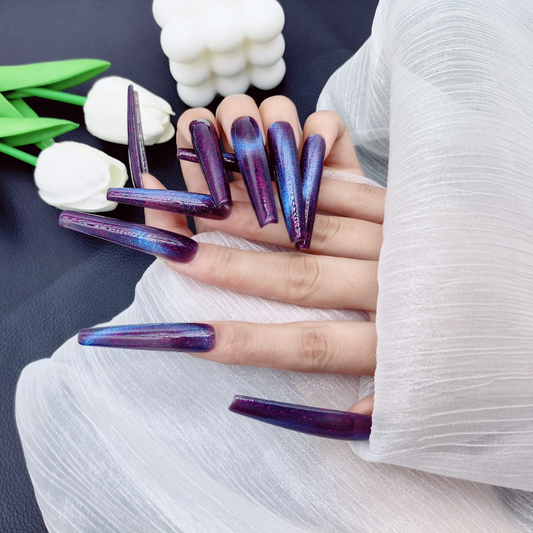 Press-on coffin nail tips OM1073 – gallery 4