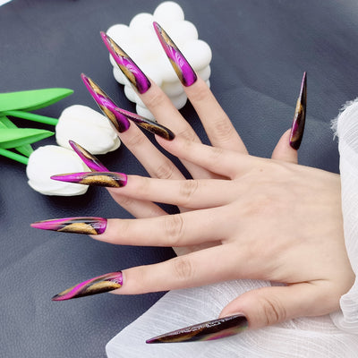 Press-on coffin nail tips OM1062 – gallery 5