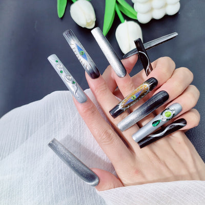 Press-on coffin nail tips OM1101 – gallery 5
