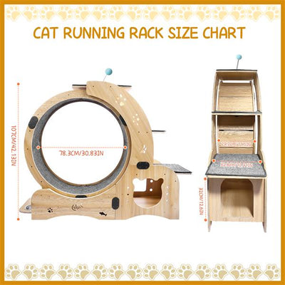 Mile High Life 6-in-1 indoor cat exercise wheel and sports device — view 2