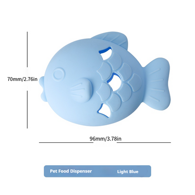 Mile High Life fish-shaped silicone slow feeder bowl for dogs and cats, main product photo