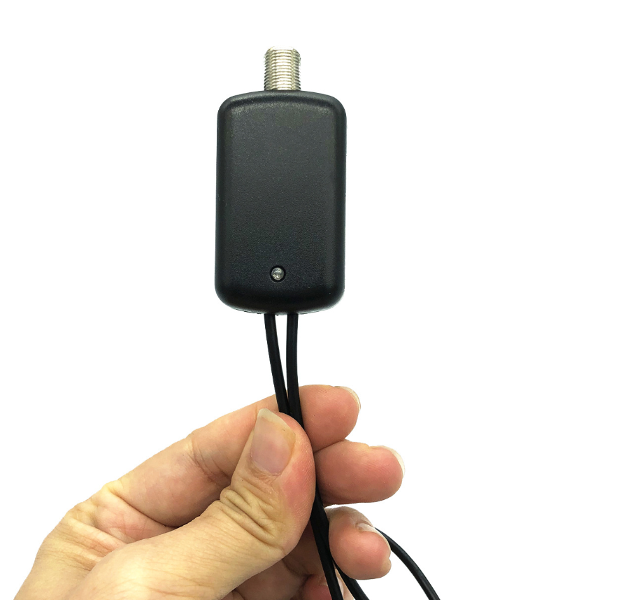 HDTV antenna signal booster — low-noise indoor amplifier — view 2