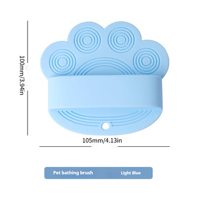 Mile High Life silicone pet bath and massage brush for dogs and cats — view 37