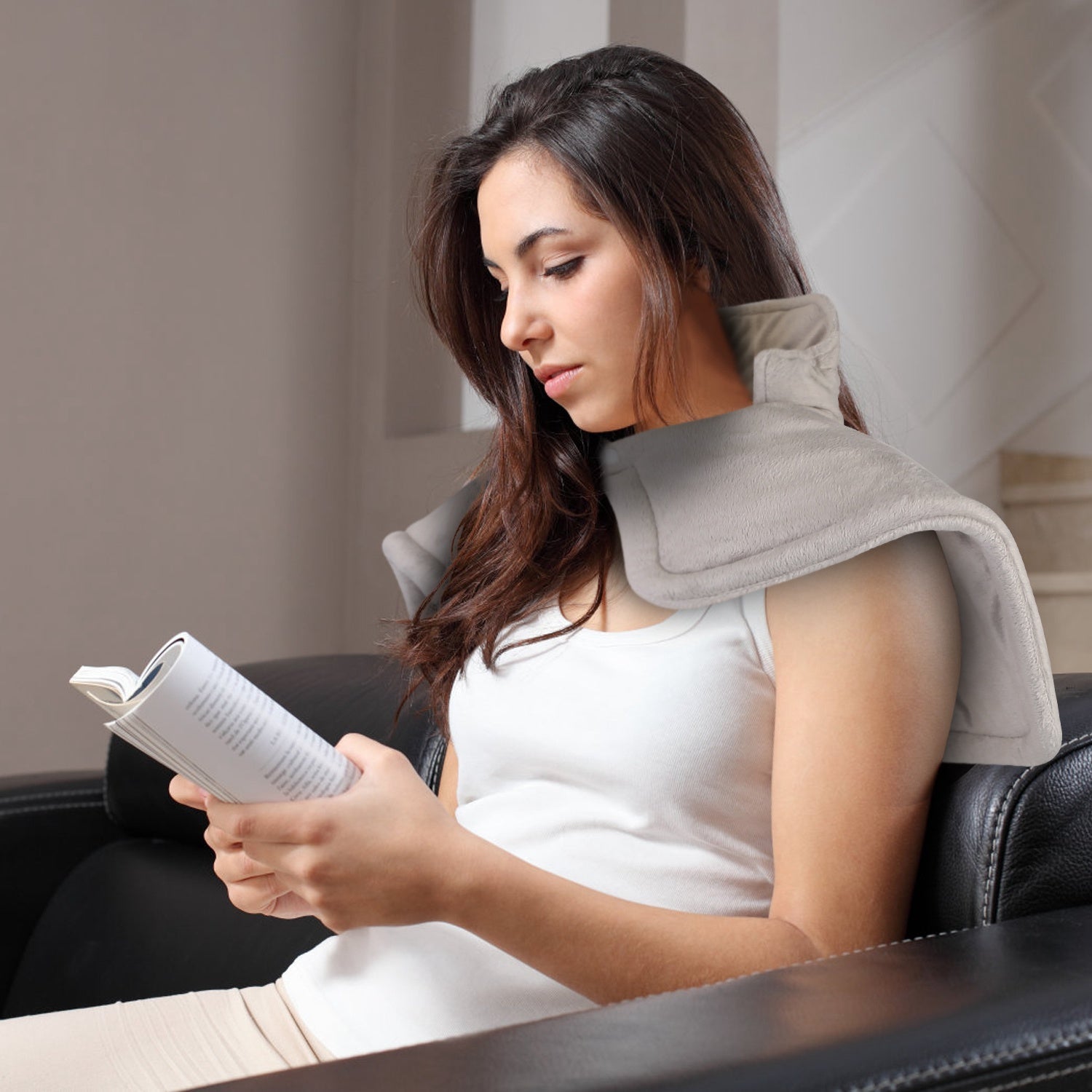 Large Weighted Heating Pad for Neck & Shoulders — 6 Heat / 4 Timer Modes – gallery 6