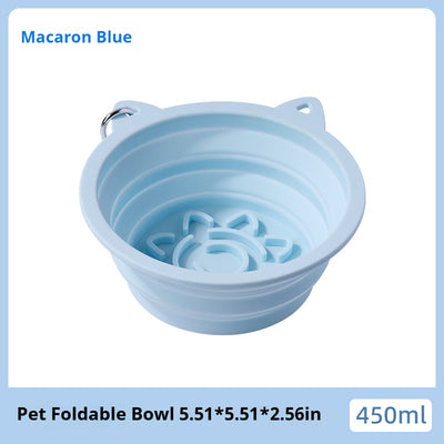 Mile High Life collapsible silicone pet travel bowl, foldable for dogs and cats, main product photo