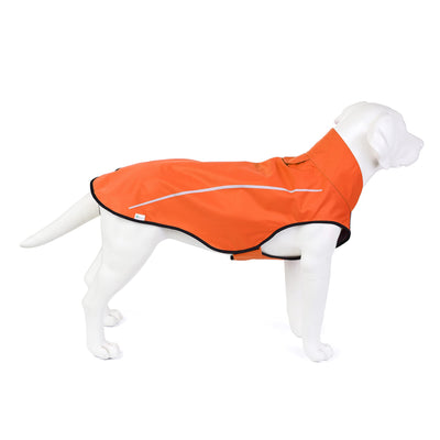 Mile High Life adjustable lightweight dog rain jacket with 3M reflective strip — view 8