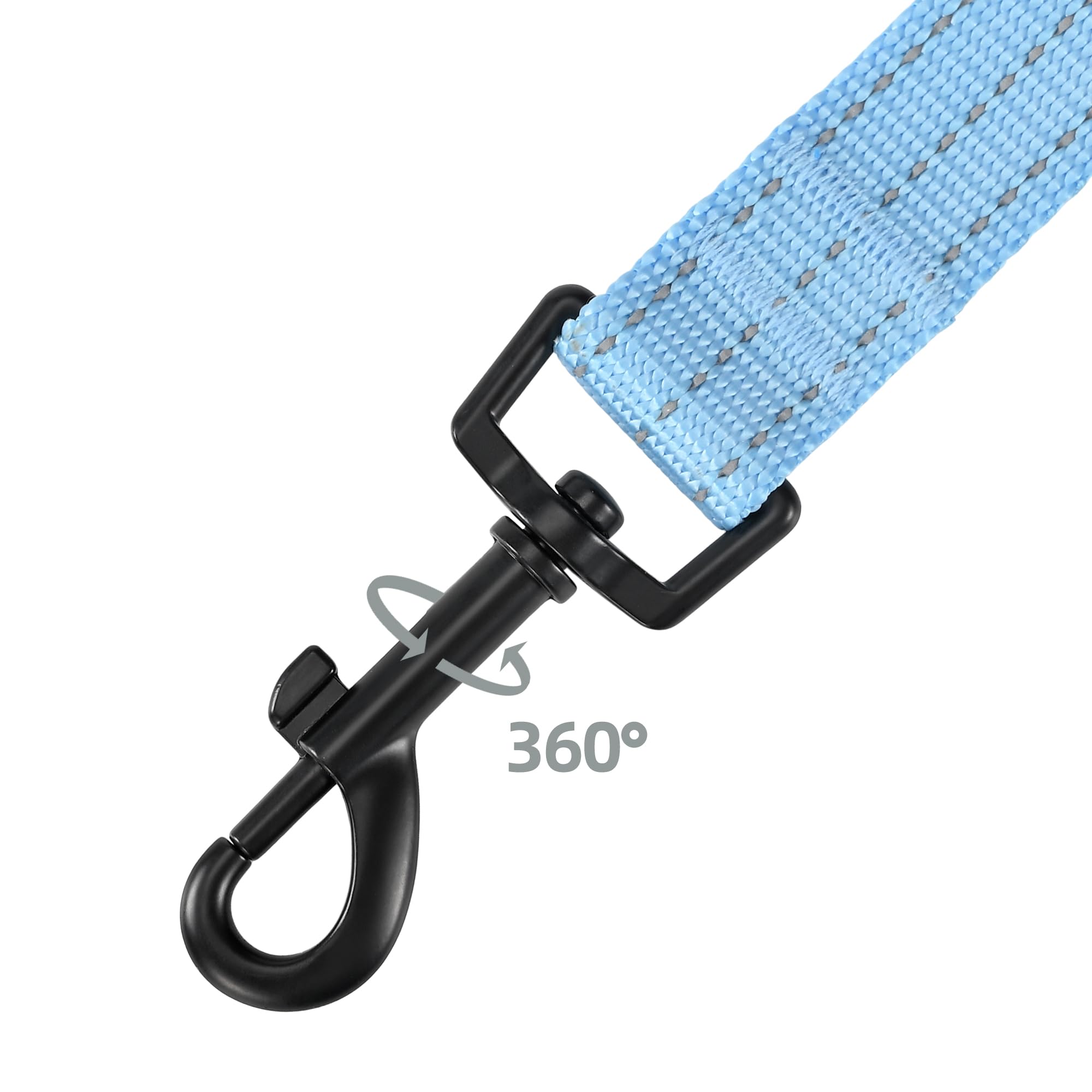 Mile High Life heavy-duty chevron weave dog leash with leather connection — view 43