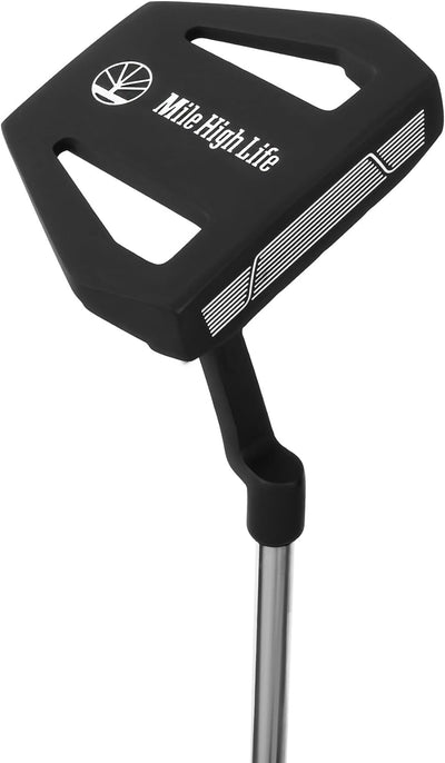Mile High Life men's right-handed mallet golf putter with aim line — view 12