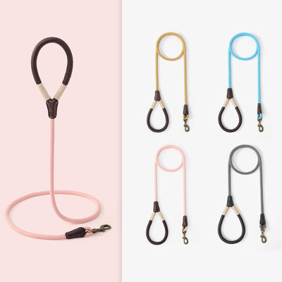 Mile High Life strong rope dog leash with soft leather-wrapped handle — view 58