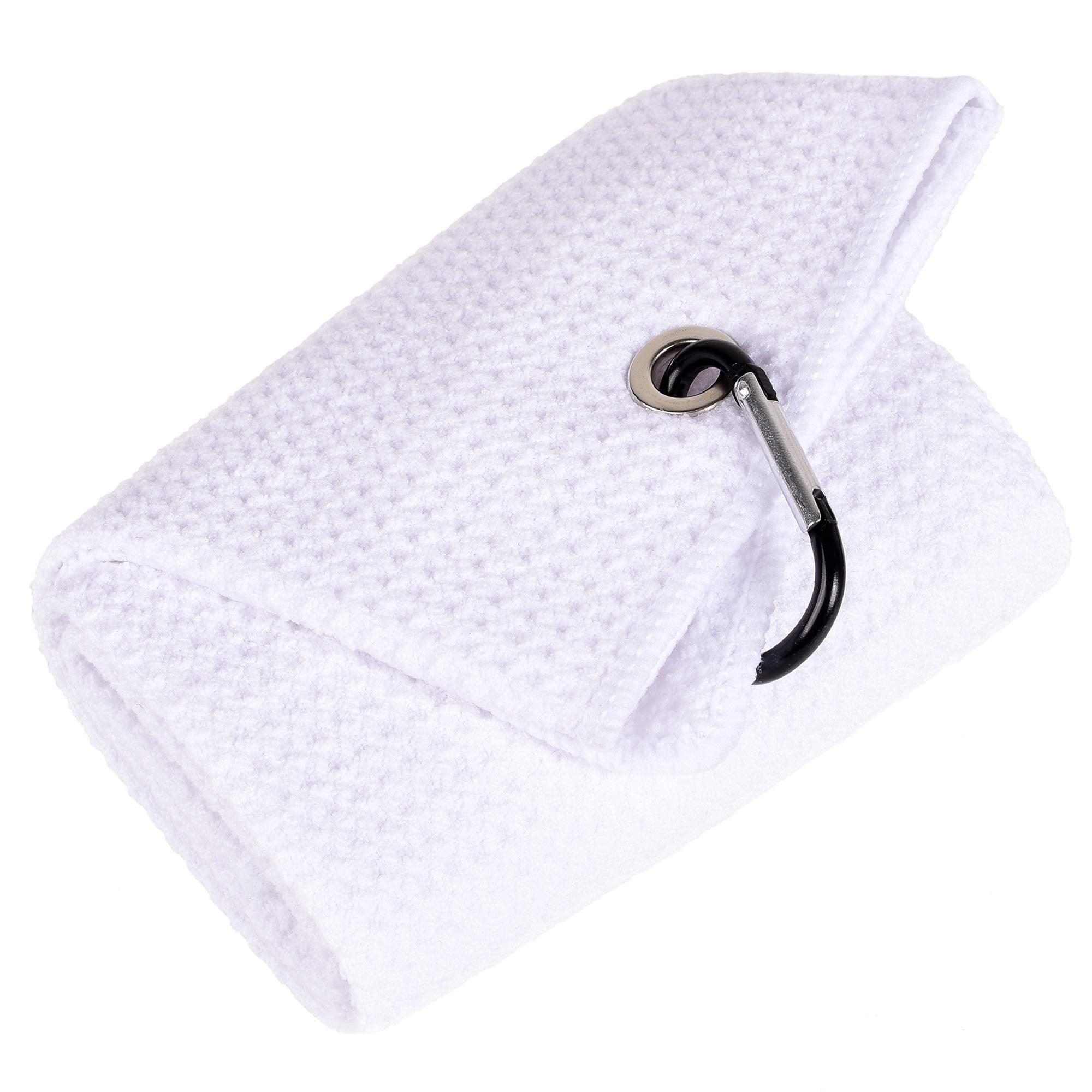 Mile High Life microfiber waffle pattern golf towel with carabiner clip — view 99