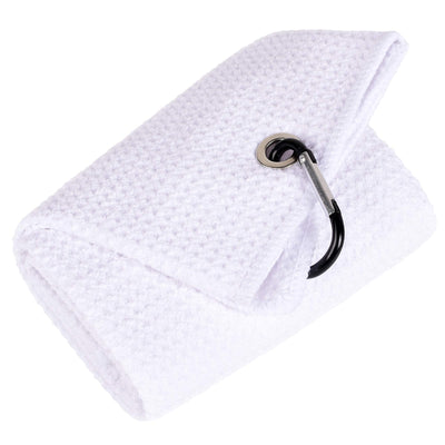 Mile High Life microfiber waffle pattern golf towel with carabiner clip — view 235