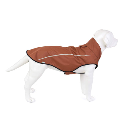 Mile High Life adjustable lightweight dog rain jacket with 3M reflective strip — view 9