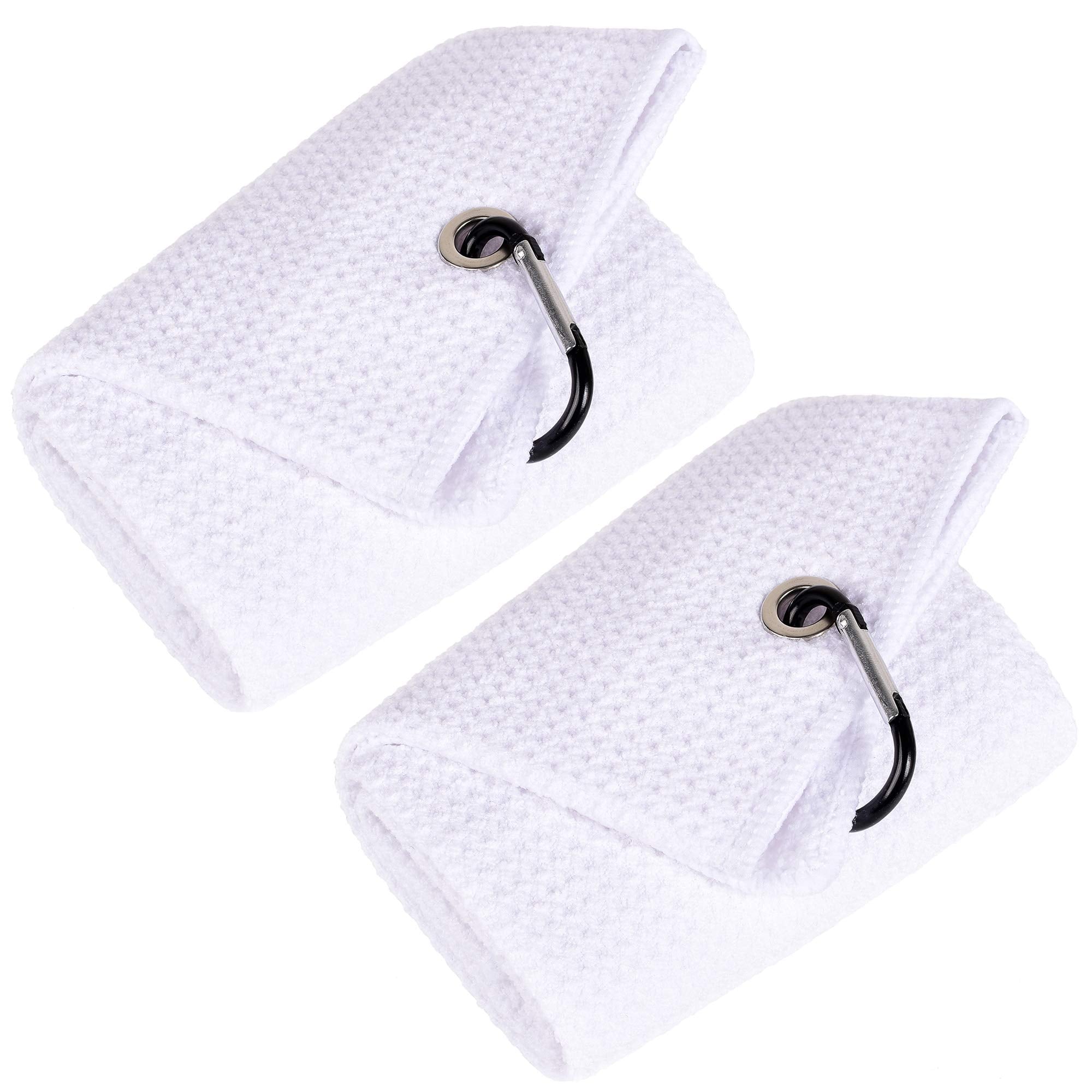 Mile High Life microfiber waffle pattern golf towel with carabiner clip — view 228