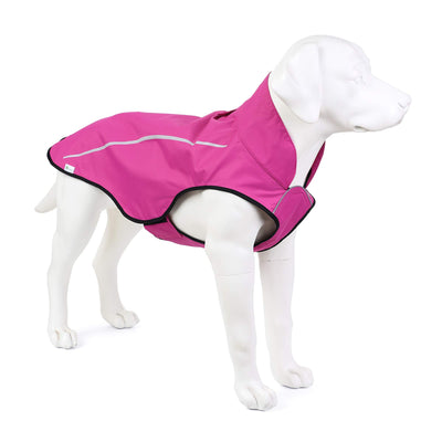 Mile High Life adjustable lightweight dog rain jacket with 3M reflective strip — view 10