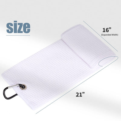 Mile High Life microfiber waffle pattern golf towel with carabiner clip — view 233