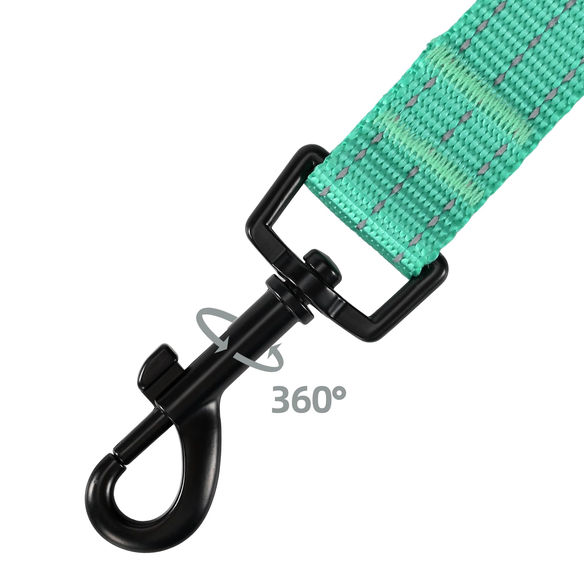 Mile High Life heavy-duty chevron weave dog leash with leather connection — view 80