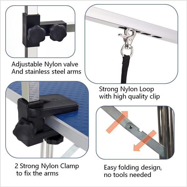 Mile High Life 46-inch folding pet grooming table with non-slip surface — view 6