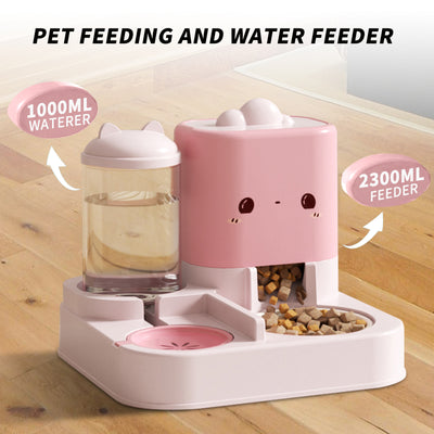 Mile High Life cat-ear cartoon pet food and water feeder bowl — view 2
