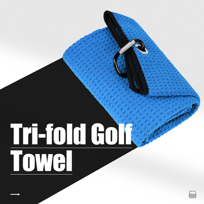 Mile High Life microfiber waffle pattern golf towel with carabiner clip — view 223