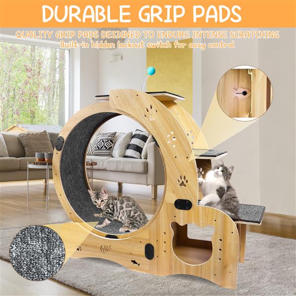Mile High Life 6-in-1 indoor cat exercise wheel and sports device — view 10