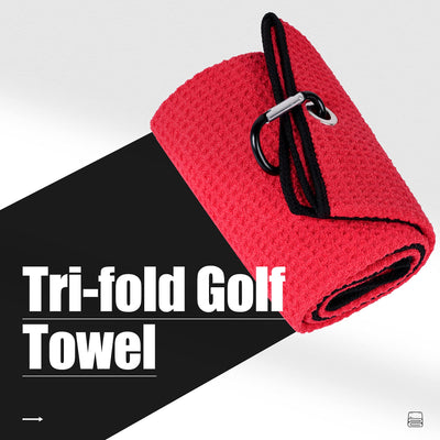 Mile High Life microfiber waffle pattern golf towel with carabiner clip — view 180