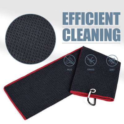 Mile High Life microfiber waffle pattern golf towel with carabiner clip — view 127