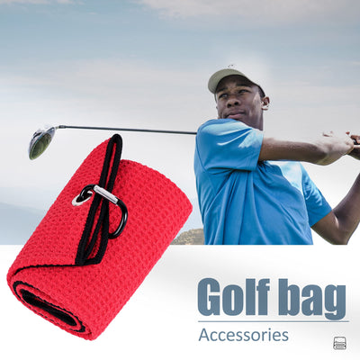 Mile High Life microfiber waffle pattern golf towel with carabiner clip — view 185