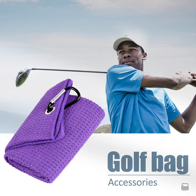 Mile High Life microfiber waffle pattern golf towel with carabiner clip — view 98