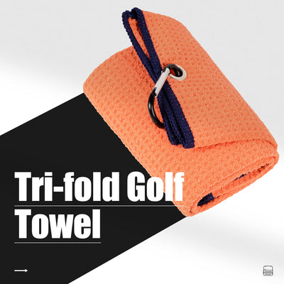 Mile High Life microfiber waffle pattern golf towel with carabiner clip — view 62