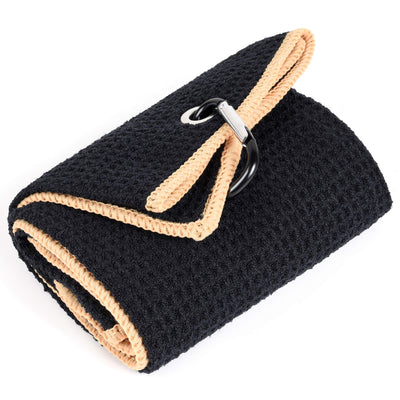 Mile High Life microfiber waffle pattern golf towel with carabiner clip — view 40