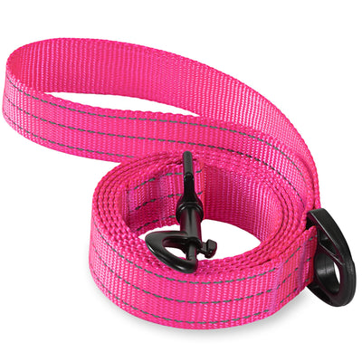 Mile High Life heavy-duty chevron weave dog leash with leather connection — view 180