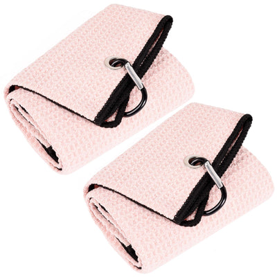 Mile High Life microfiber waffle pattern golf towel with carabiner clip — view 73