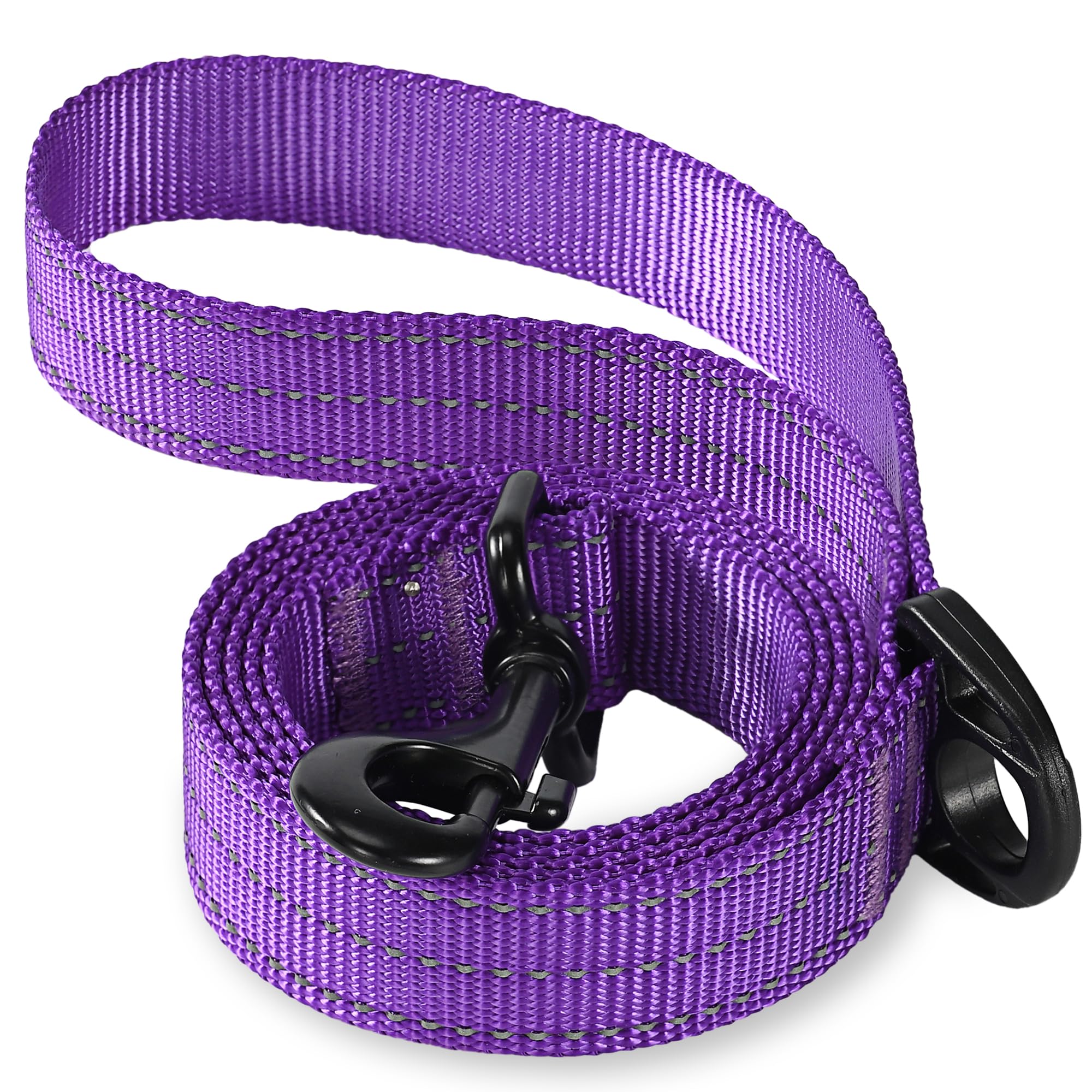 Mile High Life heavy-duty chevron weave dog leash with leather connection — view 233