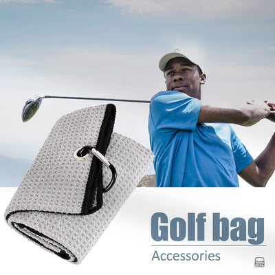 Mile High Life microfiber waffle pattern golf towel with carabiner clip — view 39