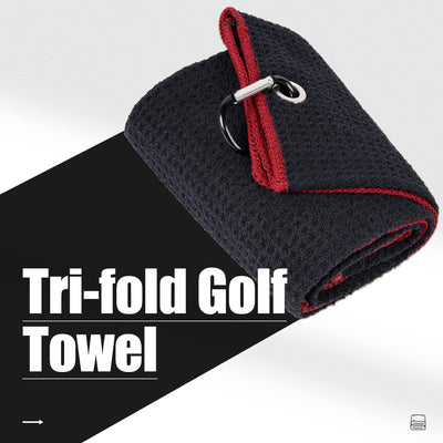 Mile High Life microfiber waffle pattern golf towel with carabiner clip — view 29